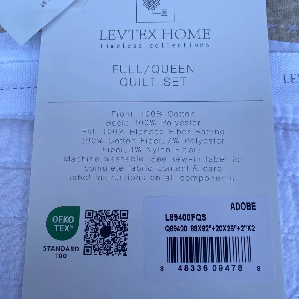 Adobe Border Quilt Set - Tan & Cream - Levtex Home